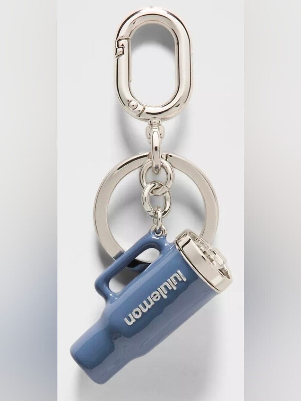Lululemon Tumbler Keychain Charm with Silver Hardware, NEW